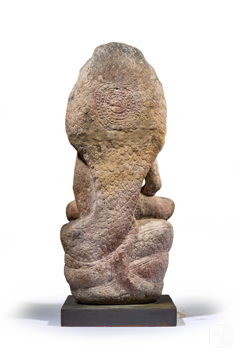 柬埔寨 高棉帝國 巴戎風格 十三世紀 砂岩穆查林陀佛像  CAMBODIA, KHMER PERIOD, BAYON STYLE, 13TH CENTURY - 图5